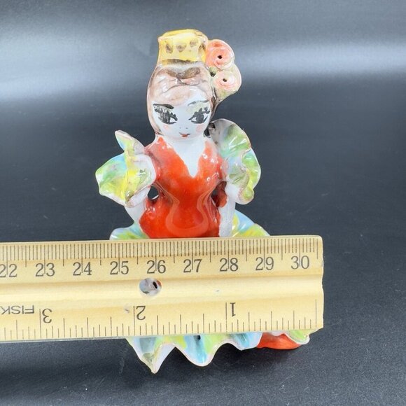 Vintage Hand Made RedWare Pottery Spanish Dancer Artist Signed Figurine Decor - Picture 4 of 12